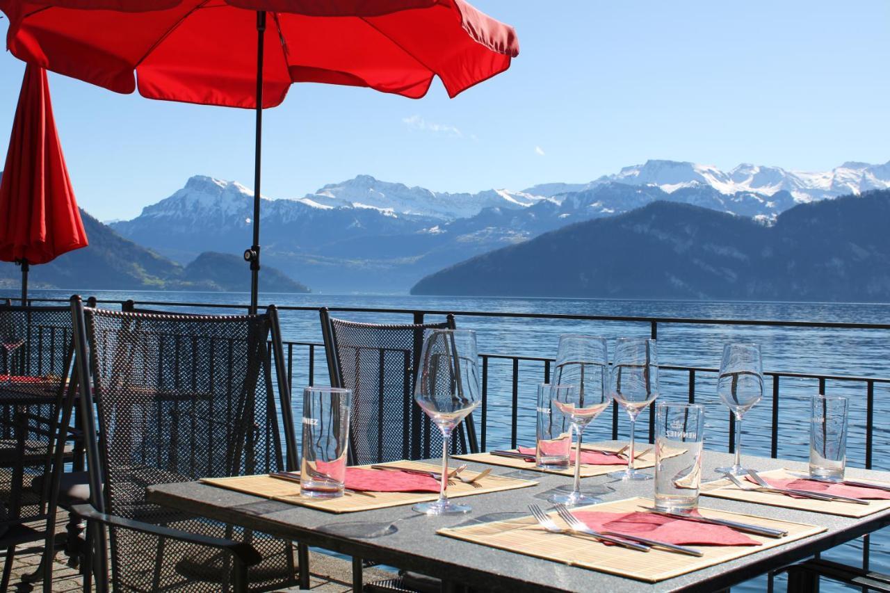 Hotel Central Am See Weggis Exterior foto